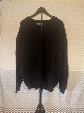 Classic Men's Black V-Neck Sweater